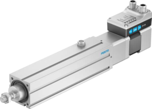 Festo electric cylinder with integrated motor from Simplified Motion Series.